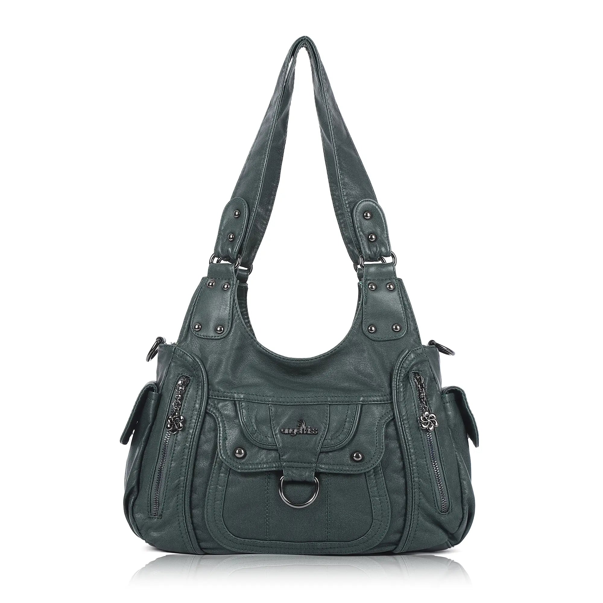 Large Multi Pocket Hobo Purse for Women with Adjustable Strap