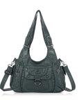 Large Multi Pocket Hobo Purse for Women with Adjustable Strap