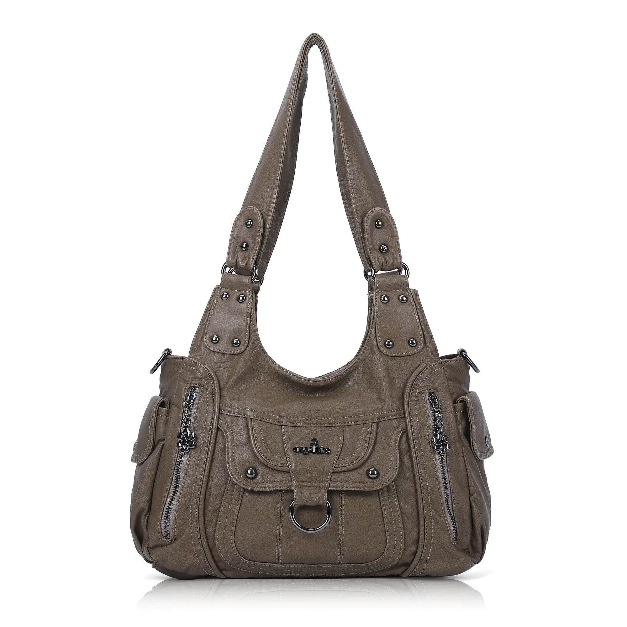 Large Multi Pocket Hobo Purse for Women with Adjustable Strap