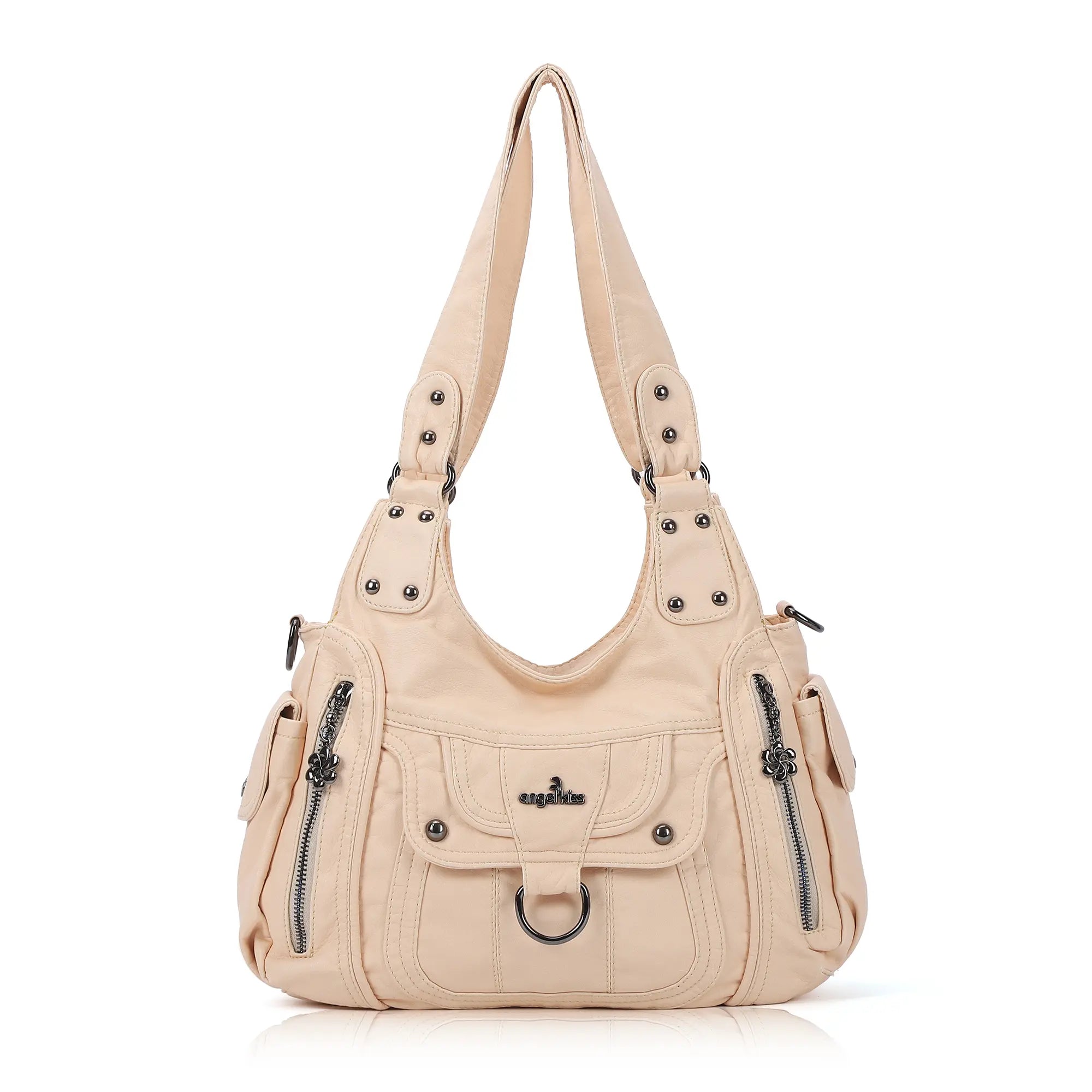 Large Multi Pocket Hobo Purse for Women with Adjustable Strap