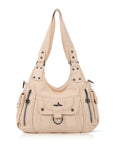 Large Multi Pocket Hobo Purse for Women with Adjustable Strap