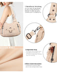 Large Multi Pocket Hobo Purse for Women with Adjustable Strap
