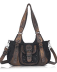 Vintage Utility Organizer Shoulder Bag