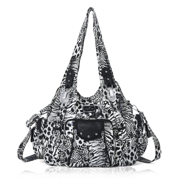 Leopard & Tie-Dye Hobo Shoulder Bag