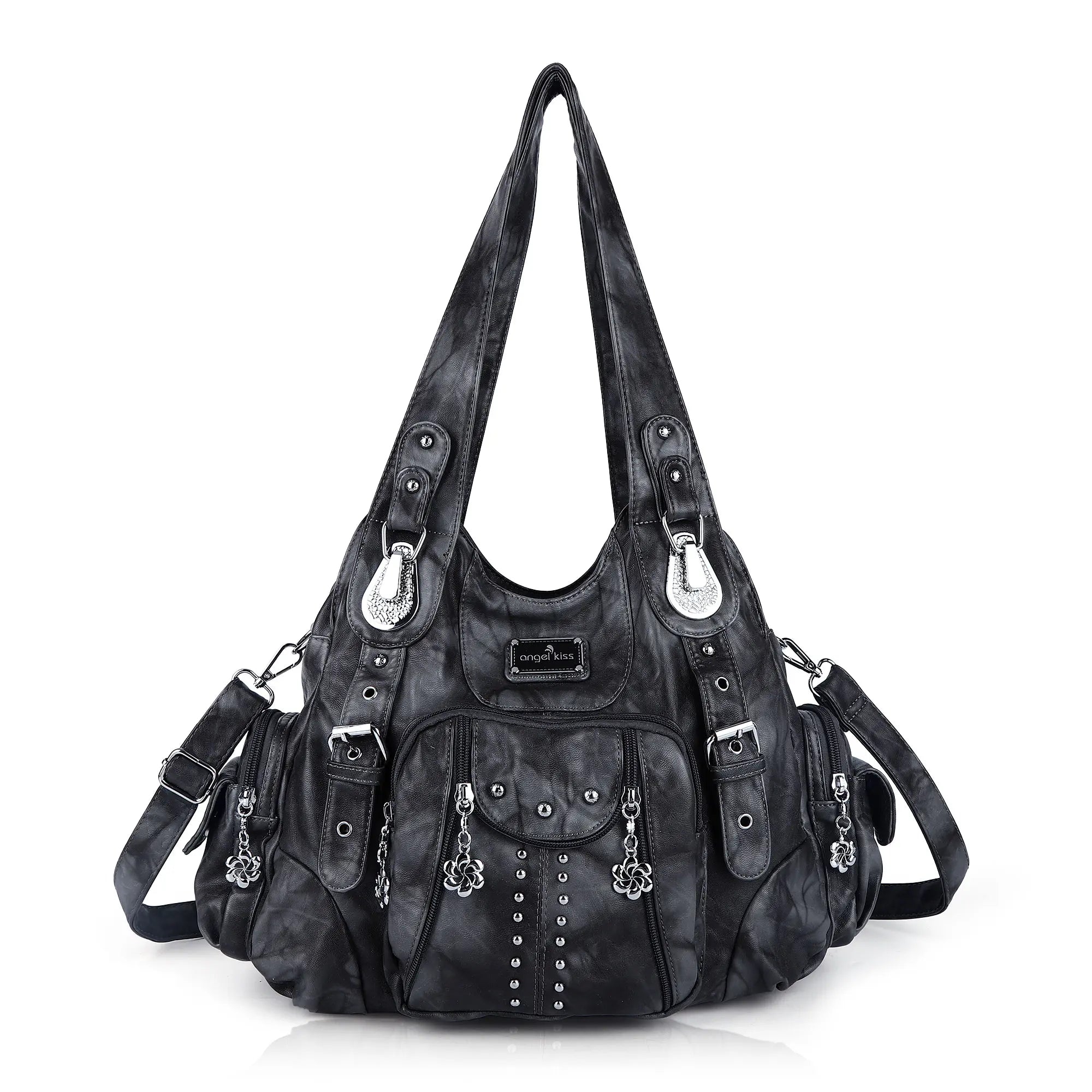 Leopard &amp; Tie-Dye Hobo Shoulder Bag