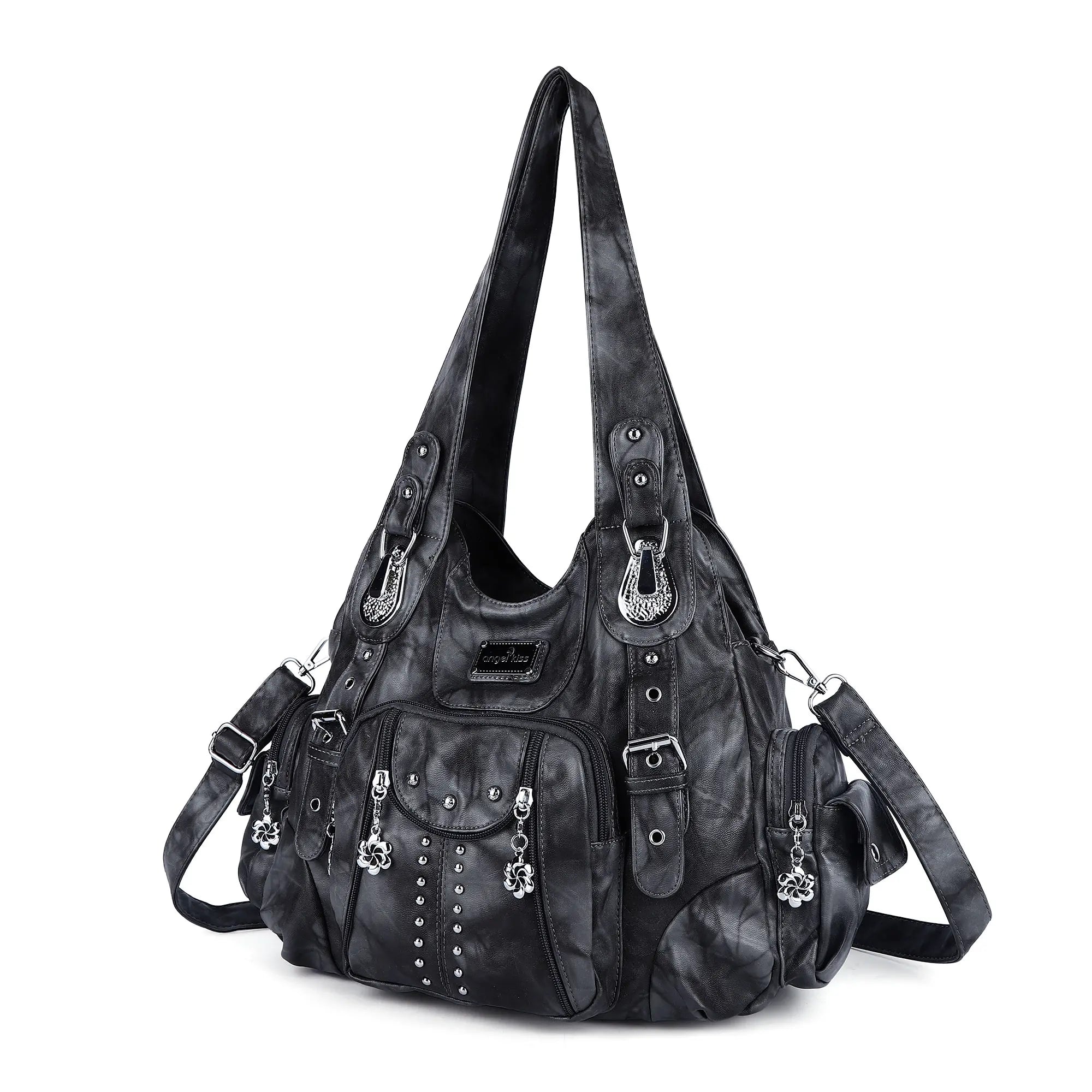 Leopard &amp; Tie-Dye Hobo Shoulder Bag
