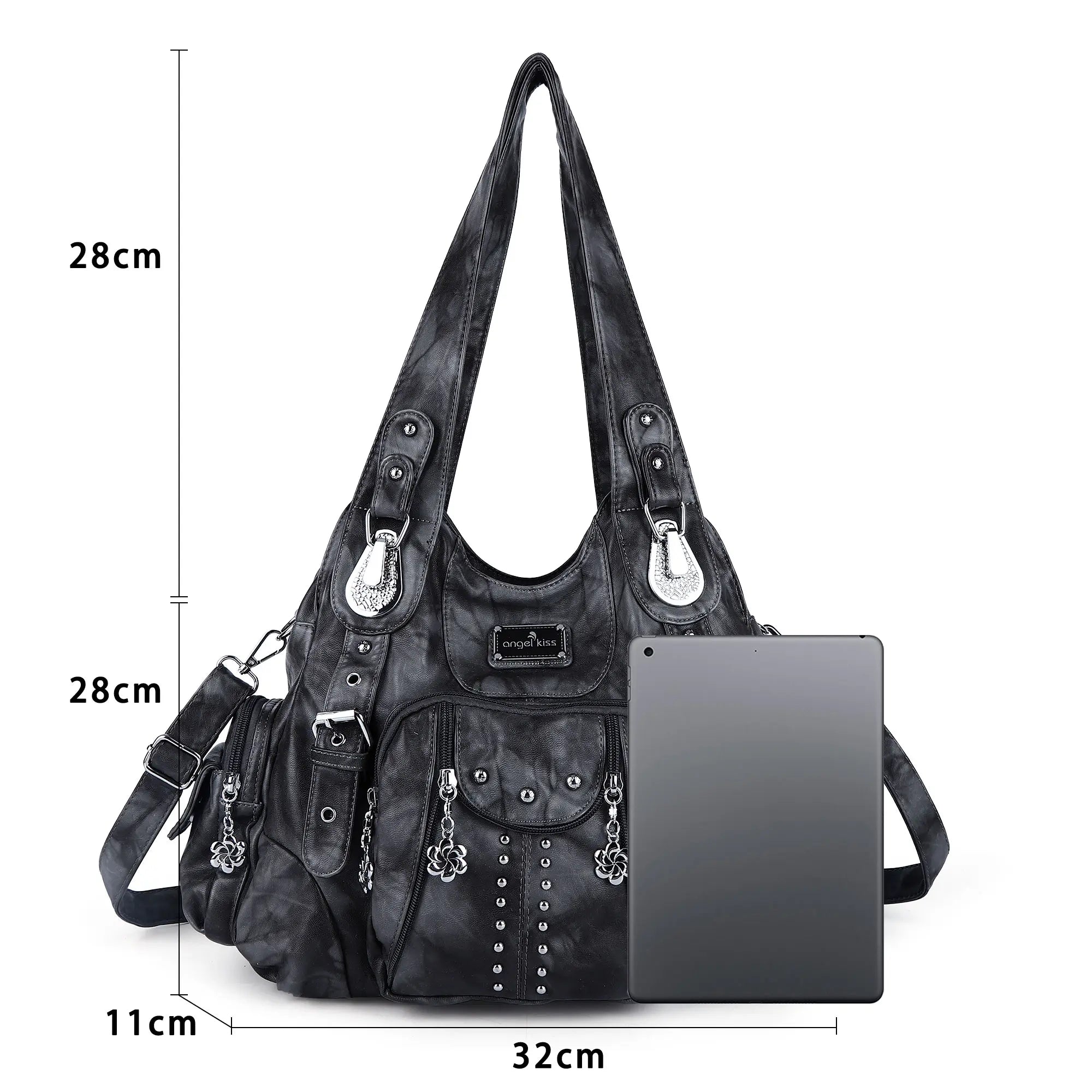 Leopard &amp; Tie-Dye Hobo Shoulder Bag