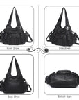 Studded Utility Carryall Shoulder Bag