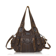 Studded Utility Carryall Shoulder Bag