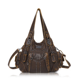 Studded Utility Carryall Shoulder Bag - image 1