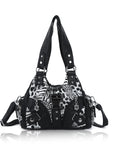 Leopard Print Y2K Shoulder Bag with Studded Details