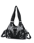 Leopard Print Y2K Shoulder Bag with Studded Details