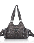 Small Everyday Shoulder Purse with Front Zip Pockets