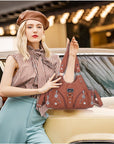 Small Everyday Shoulder Purse with Front Zip Pockets