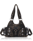 Small Everyday Shoulder Purse with Front Zip Pockets