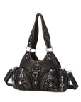 Small Everyday Shoulder Purse with Front Zip Pockets