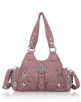 Small Everyday Shoulder Purse with Front Zip Pockets