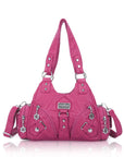 Small Everyday Shoulder Purse with Front Zip Pockets