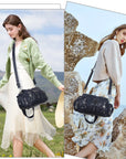 Small Everyday Shoulder Purse with Front Zip Pockets