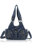 Leopard Print Y2K Shoulder Bag with Studded Details