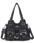 Purse With Silver Hardware 90s Style Crossbody Bag For Women