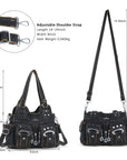 Purse With Silver Hardware 90s Style Crossbody Bag For Women