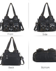Purse With Silver Hardware 90s Style Crossbody Bag For Women