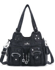 Purse With Silver Hardware 90s Style Crossbody Bag For Women