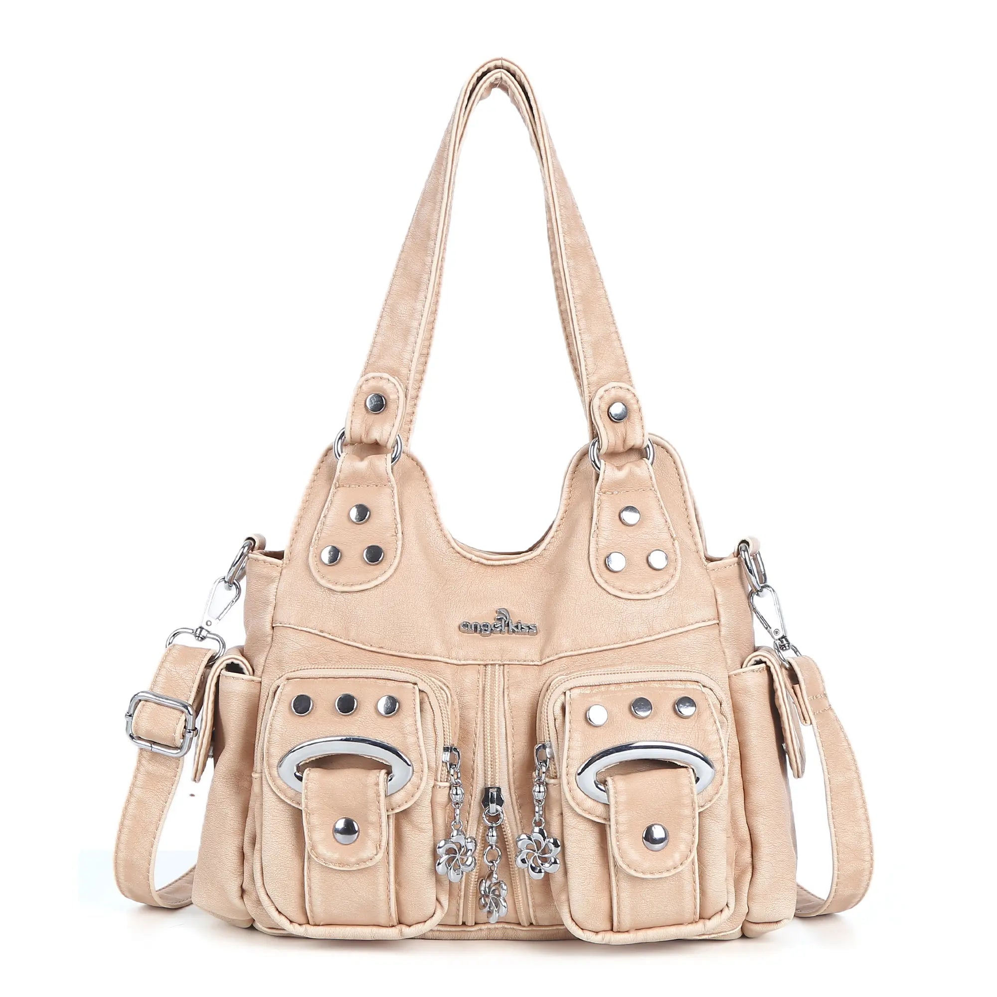 Purse With Silver Hardware 90s Style Crossbody Bag For Women