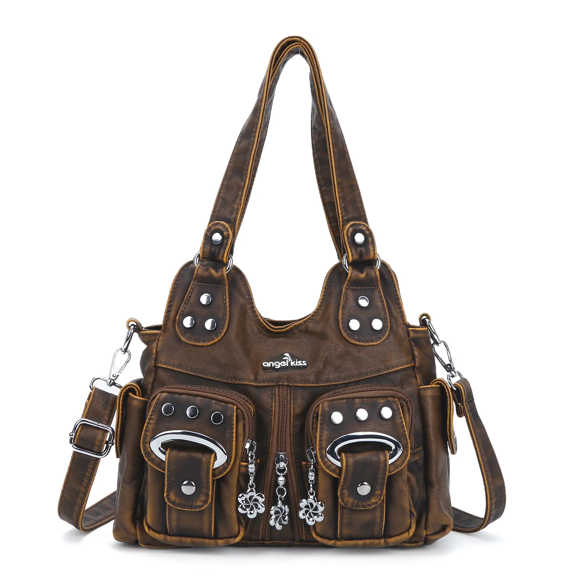Purse With Silver Hardware 90s Style Crossbody Bag For Women