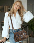 Purse With Silver Hardware 90s Style Crossbody Bag For Women
