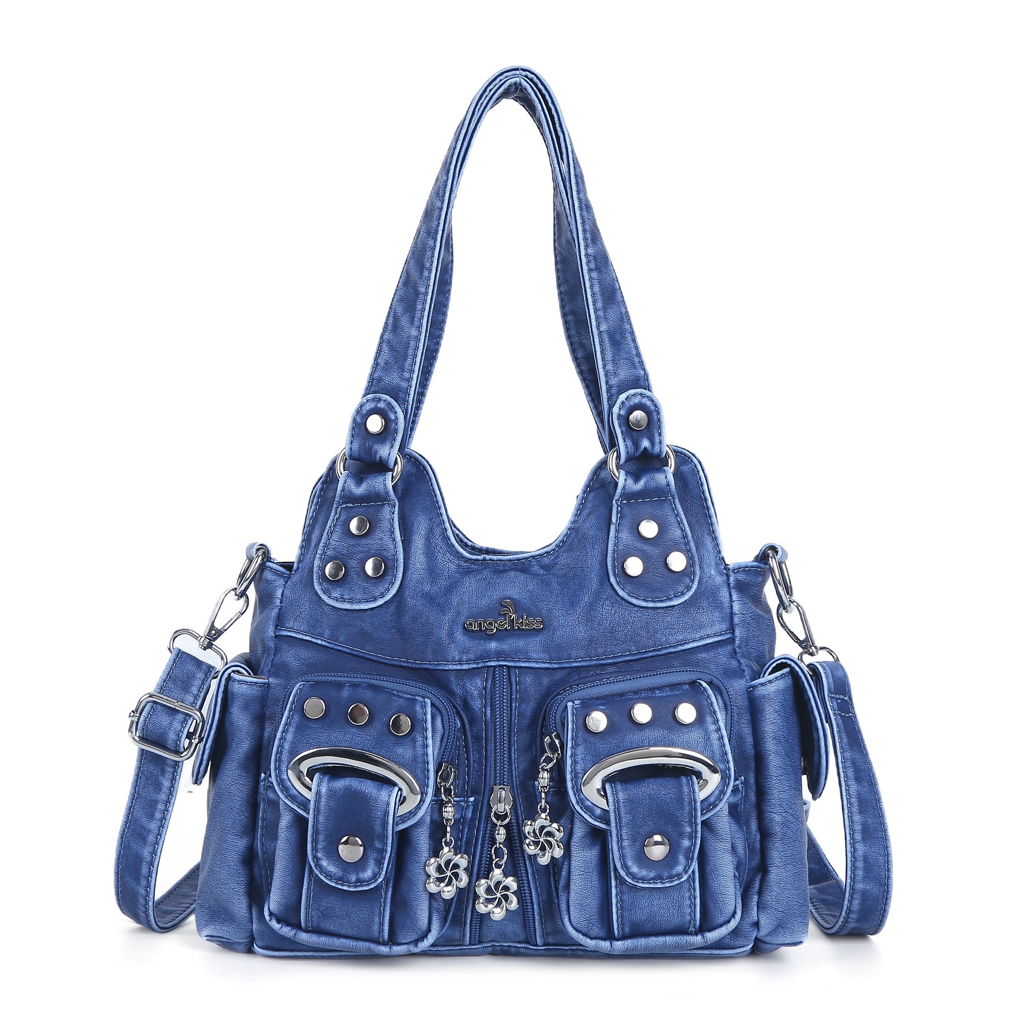 Purse With Silver Hardware 90s Style Crossbody Bag For Women