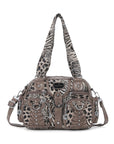 Edgy Leopard Print Satchel – Punk Rock Studded Shoulder Bag