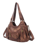 Tie-Dye Multi-Zip Hobo Shoulder Crossbody Bag