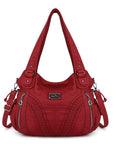 washed roomy Daily women Waterproof unique hobo handbag-Angelkiss Bag