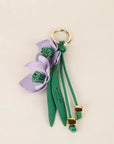 Flower Purse Charm & Keychain with Hanging Blooms