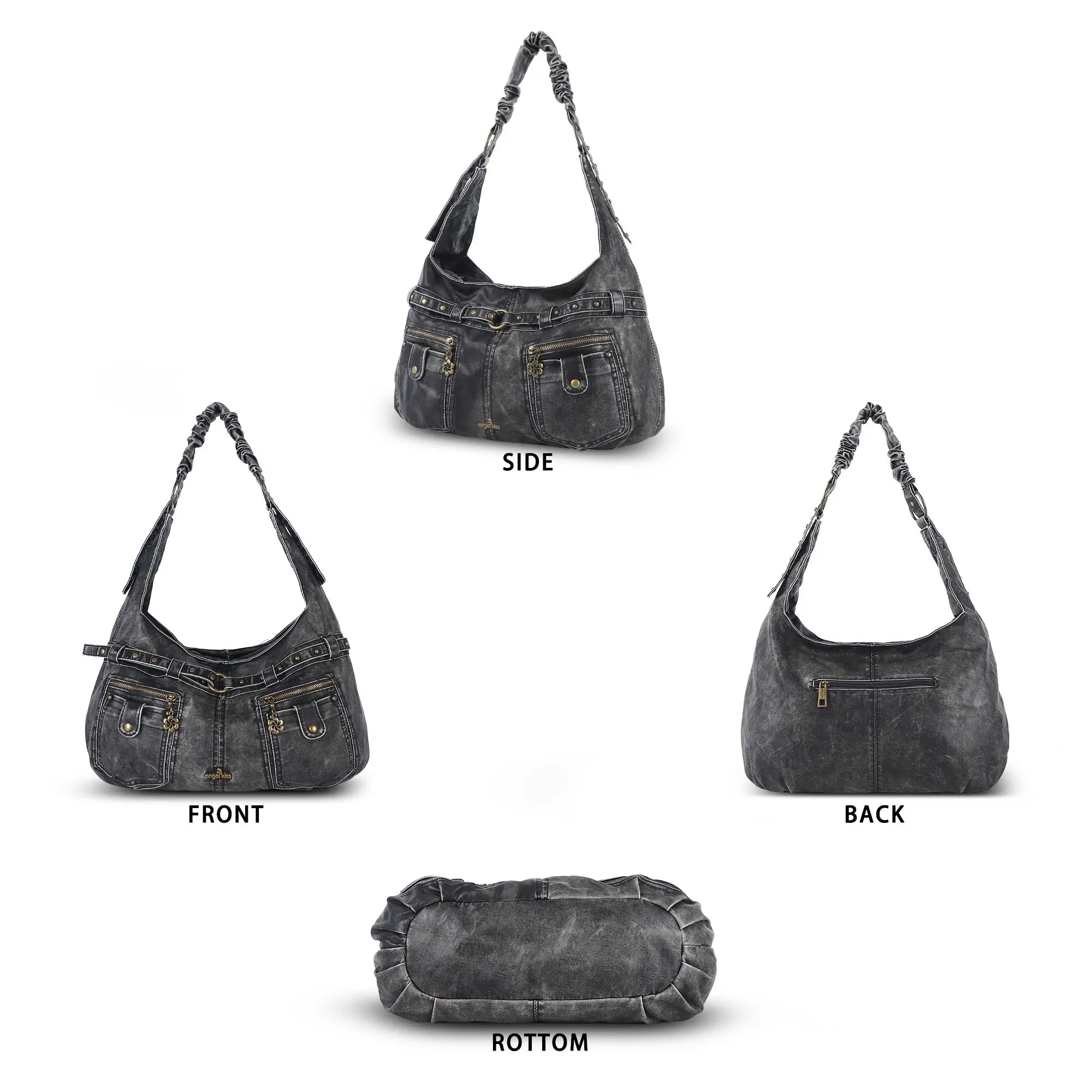 Large Y2K Cargo Hobo Shoulder &amp; Crossbody Bag