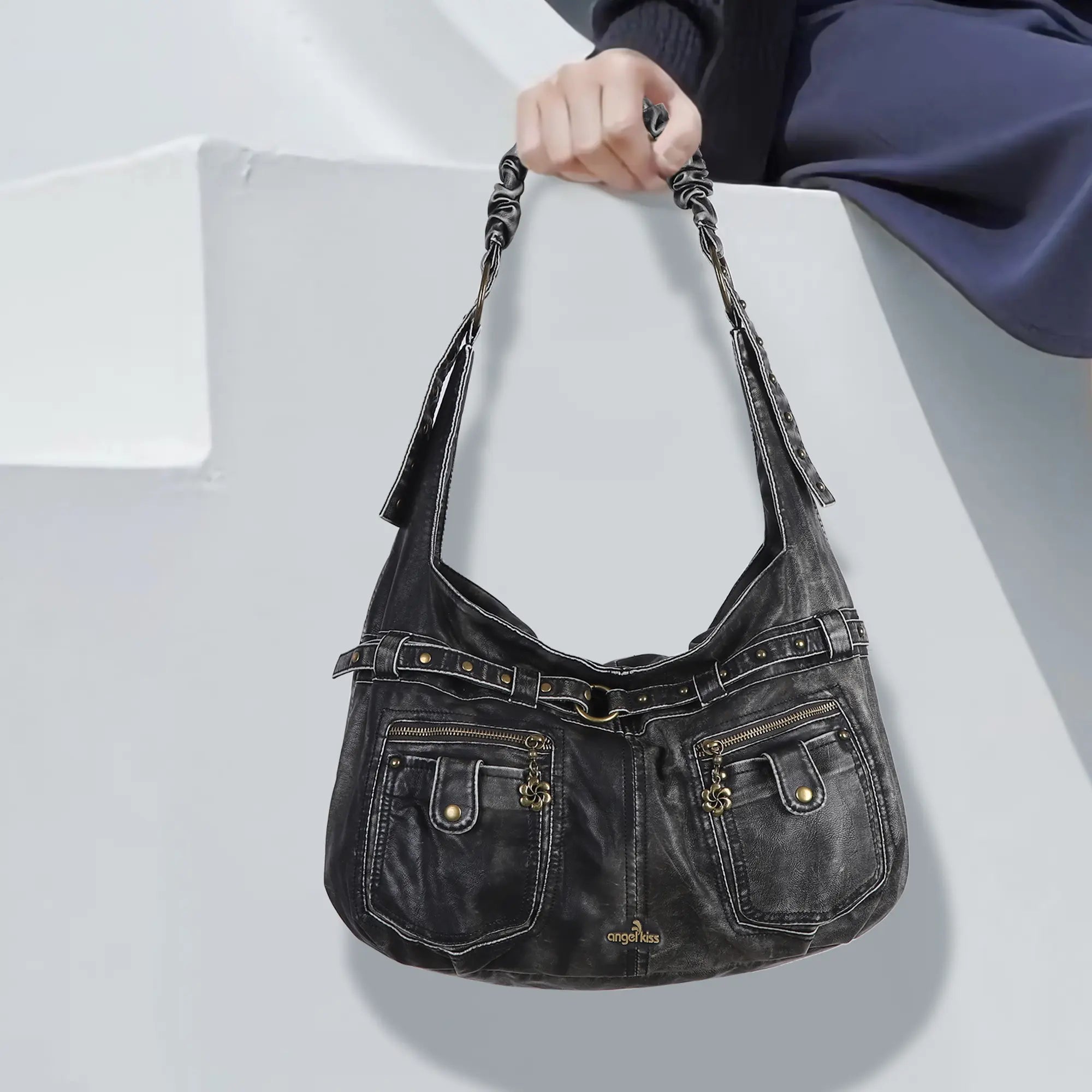 Large Y2K Cargo Hobo Shoulder &amp; Crossbody Bag