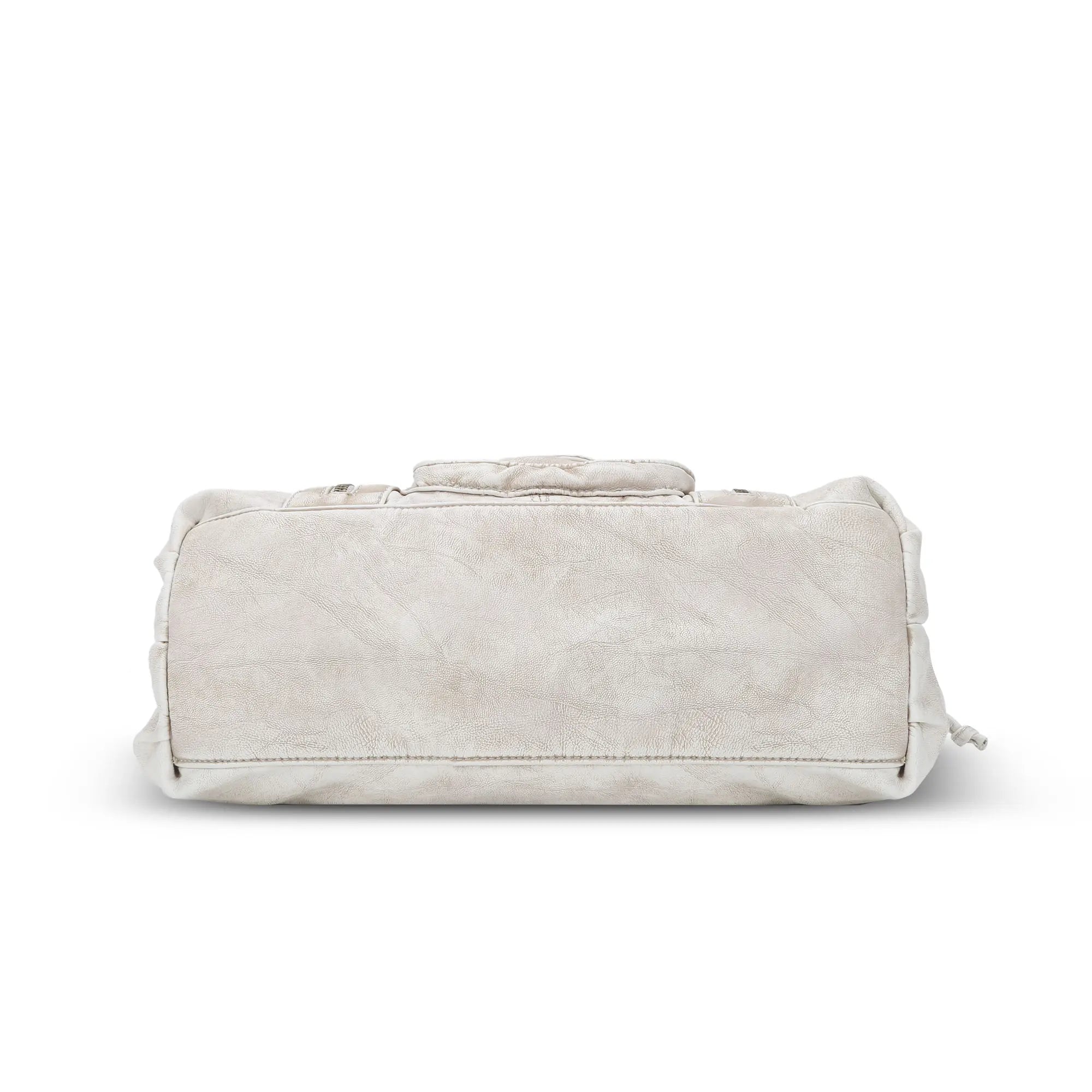 Lace-Up Multi-Pocket Hobo Shoulder Bag