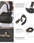 Oversized Slouchy Multi Pocket Tote Bag with Adjustable Strap