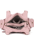 Y2K Utility Washed Shoulder Bag - Multi-Pocket Crossbody